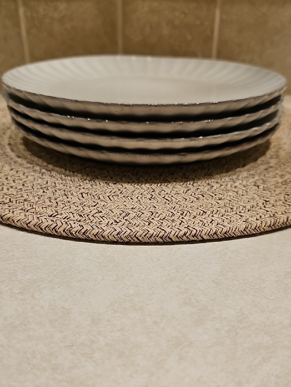 Hearth & Hand With Magnolia 4pc. 8.5" Scalloped Edge Stoneware Salad Plates - Picture 5 of 9